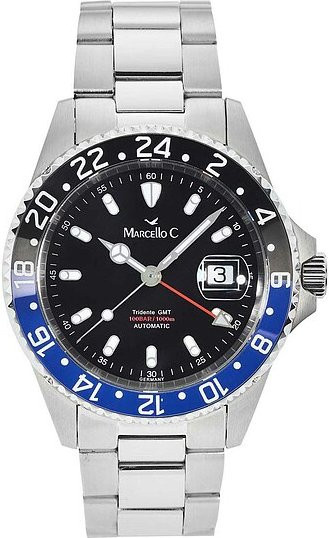 Marcello C. Armbanduhr, Automatik, Edelstahl, Schwarz, 44 mm, Herren - Bild 1