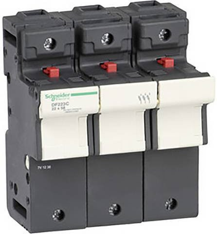 Schneider Electric DF223C Sicherungshalter, 2 Stück, Schwarz - Bild 1