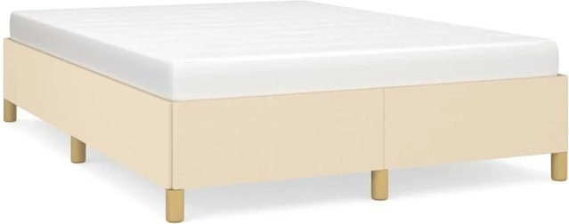 vidaXL Polsterbett aus Stoff in Beige, B/T: 140 x 200 cm - Bild 1