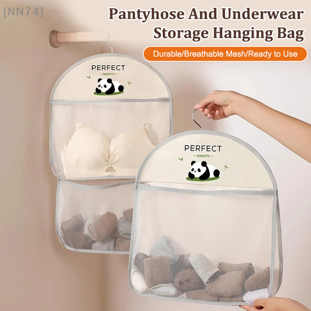 JETTING Organizer-Tasche für Kleiderschränke in Weiß mit atmungsaktivem Netzdesign und Haken zur Aufbewahrung von Socken und Unterwäsche - Bild 1