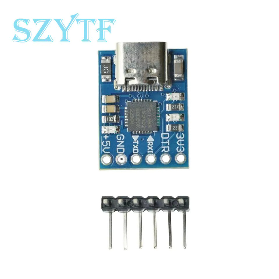 SZYTF USB 2.0 zu UART TTL Serieller Konverter Modul mit Micro USB Anschluss CP2102/CH9102 6/5PIN Stecker - Bild 2