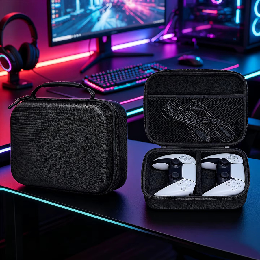 LOKPAD Dual-Controller-Aufbewahrungstasche aus EVA für PS 5 und PS 4 in Schwarz oder Grau - Bild 4