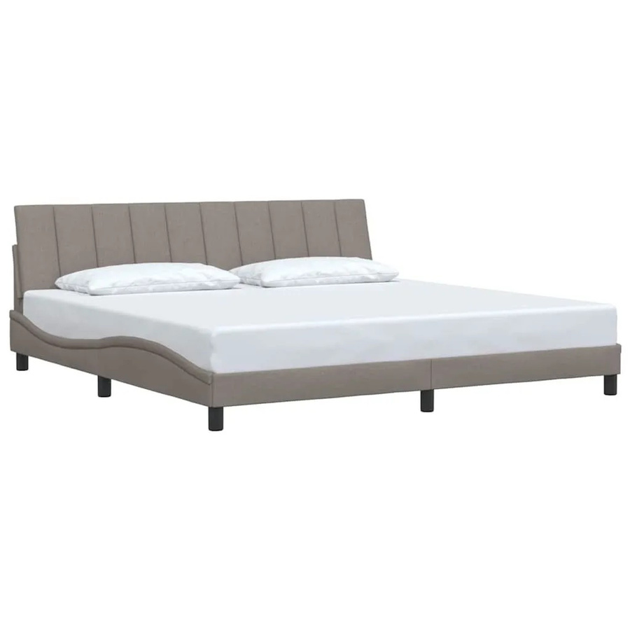 vidaXL Bettgestell mit Stoffbezug in Beige, B/T: 200 x 200 cm - Bild 2