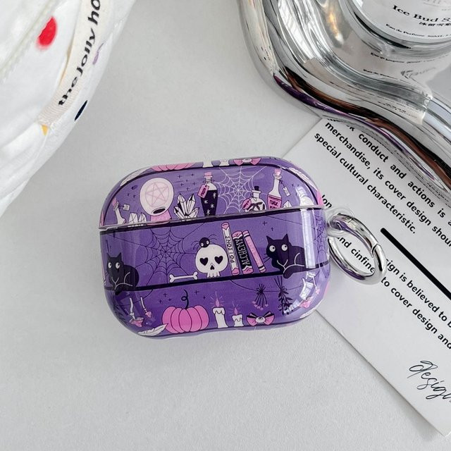 Halloween Graffiti Schutzhülle für Apple AirPods Pro, Pro 2, AirPods 4, 3, 1, 2 in Multicolour - Bild 1