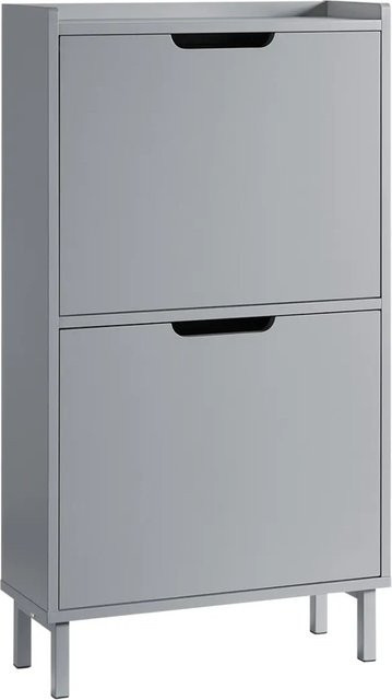 SoBuy Schuhkipper Schuhschrank mit 2 Klappen in Grau FSR151-HG, B/T/H: 50 x 24 x 90 cm - Bild 1