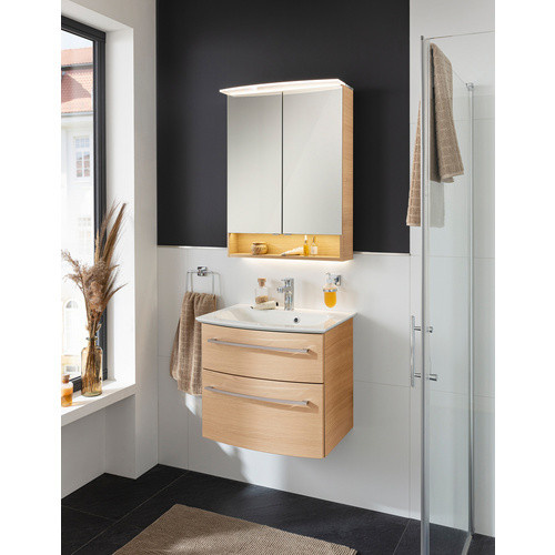 Fackelmann Spiegelschrank B.Style in Sandeiche mit LED-Beleuchtung und Softclose-Türen, B/H/T: 60 x 81,2 x 26,3 cm - Bild 3
