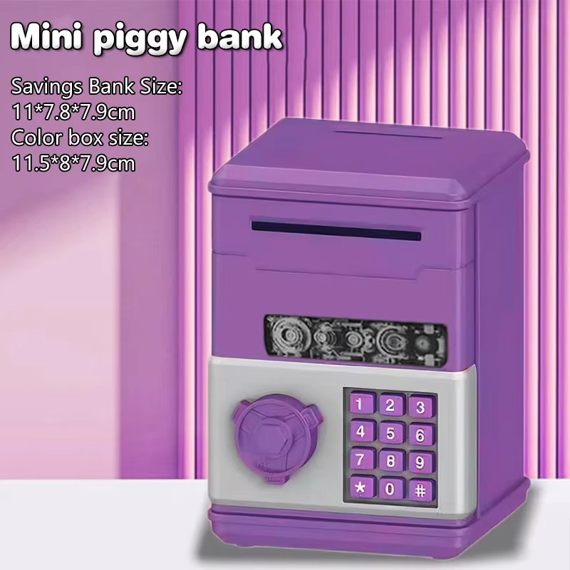 KNYYSECQ Mini Smart Passwort Sparschwein ATM Spielzeug in Grün für Kinder - Bild 2
