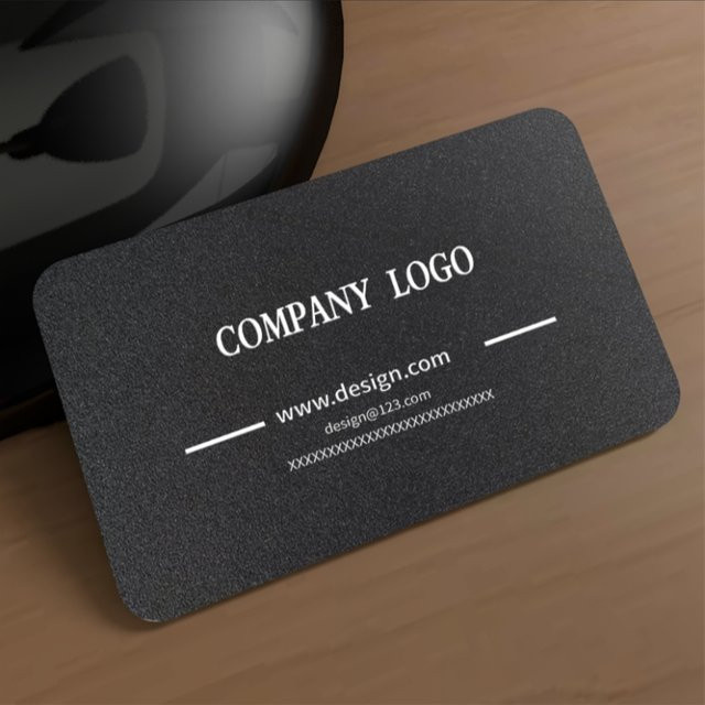 Personalisierte PVC-Visitenkarten für Unternehmen mit rundem Eckdesign in Schwarz oder Transparent, wasserfest und wählbar in glänzend oder matt - Bild 1
