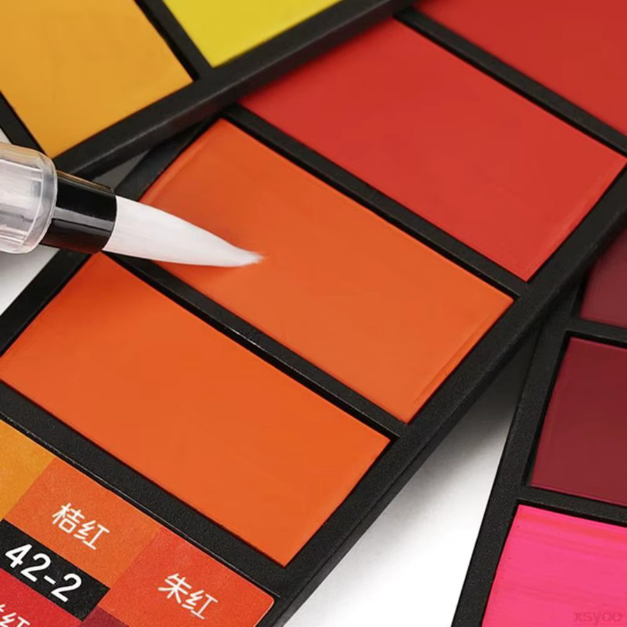 Zusammenklappbares Aquarellfarben-Set mit Wasserpinselstift und 42 Farben in Multicolour für professionelle Ergebnisse - Bild 2
