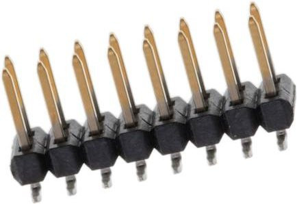 Molex Einbau-Stiftleiste Standard 2 Reihen in Schwarz und Gold - Bild 1