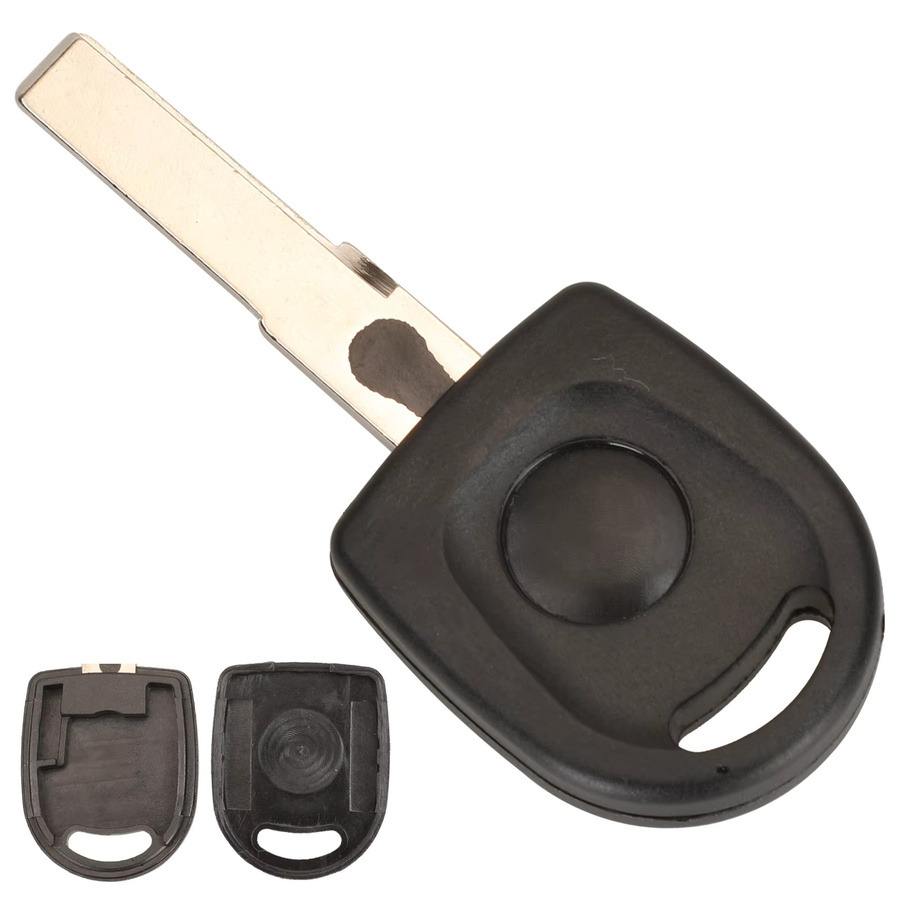 Jingyuqin 10er Set Transponder Auto Fernbedienung Schlüssel Shell für VW Polo Golf SEAT Ibiza Leon SKODA Octavia Ersatz HU66 HU162t Schwarz - Bild 2