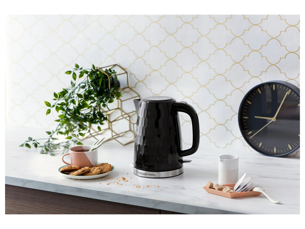 Russell Hobbs Wasserkocher Honeycomb in Schwarz mit herausnehmbarem Kalkfilter, 1,7 l - Bild 3