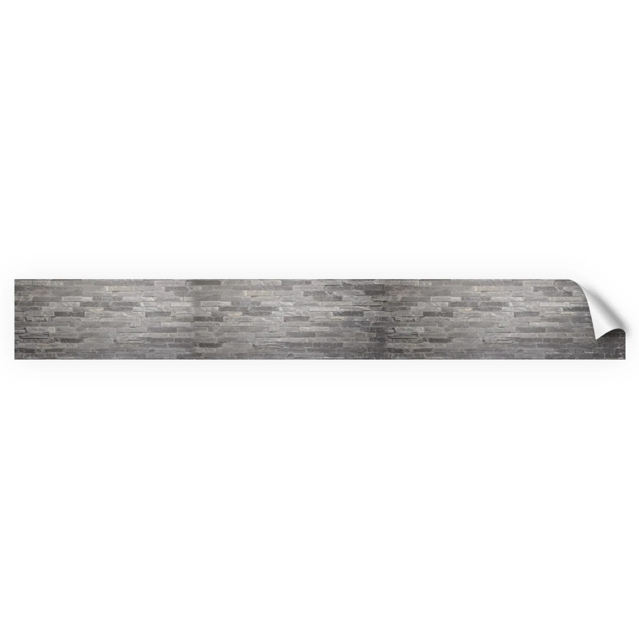Myspotti Küchenrückwandfolie Black Bricks in Fliesenoptik, Selbstklebend, Farbe: Schwarz/Grau, B: 450 cm, H: 60 cm - Bild 2