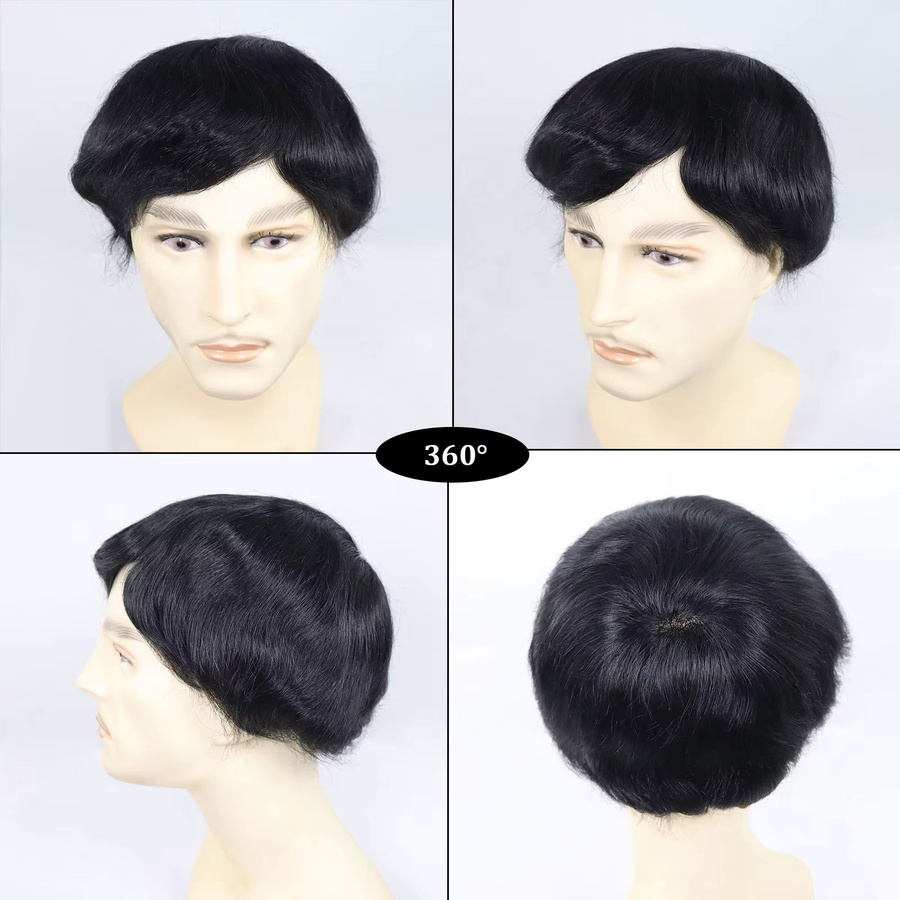 Bfirehair Echthaar Toupet Herren, Lace Front Perücke - Bild 6