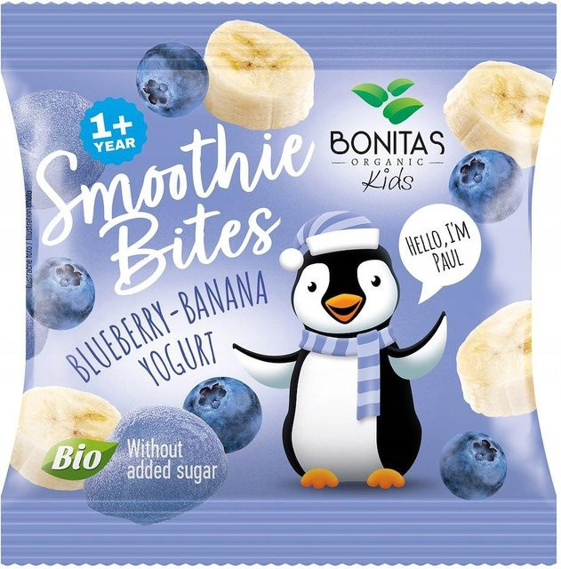 Super Merchant Blaubeer-Banane-Joghurt Snack gefriergetrocknet Bio 10 g - Bild 1