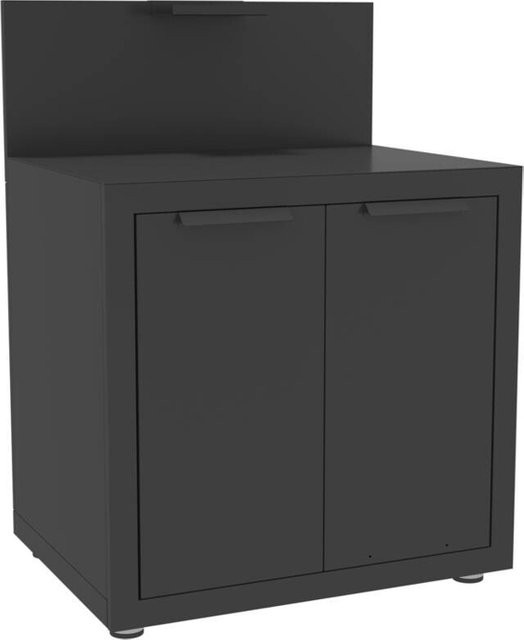 Modernes Küchenelement aus Stahl in Anthrazit Matt, freistehend für den Außenbereich, B/H/T: 60 x 110 x 80 cm - Bild 1