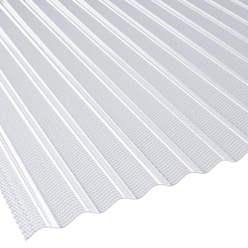 2nd LIFE LINE Polycarbonat Wellplatte 76/18 glasklar mit Wabenstruktur, Breite: 104,5 cm, Dicke: 0,28 cm - Bild 1