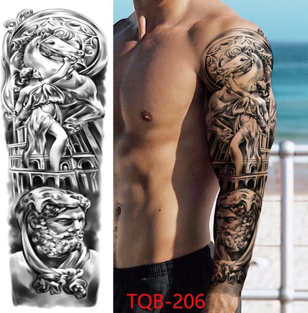 Temporäre Tattoo-Ärmel Flower Love, Unisex - Bild 1