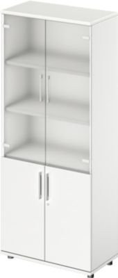 Schäfer Shop Genius Kombischrank TETRIS WOOD in Weiß mit Glas- und Flügeltüren, Höhe: 191 cm - Bild 1