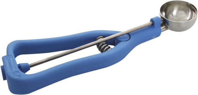 Schneider Eisportionierer aus Edelstahl in Silber und Blau, Länge: 22,5 cm, Breite: 7 cm, Durchmesser: 4,4 cm - Bild 1