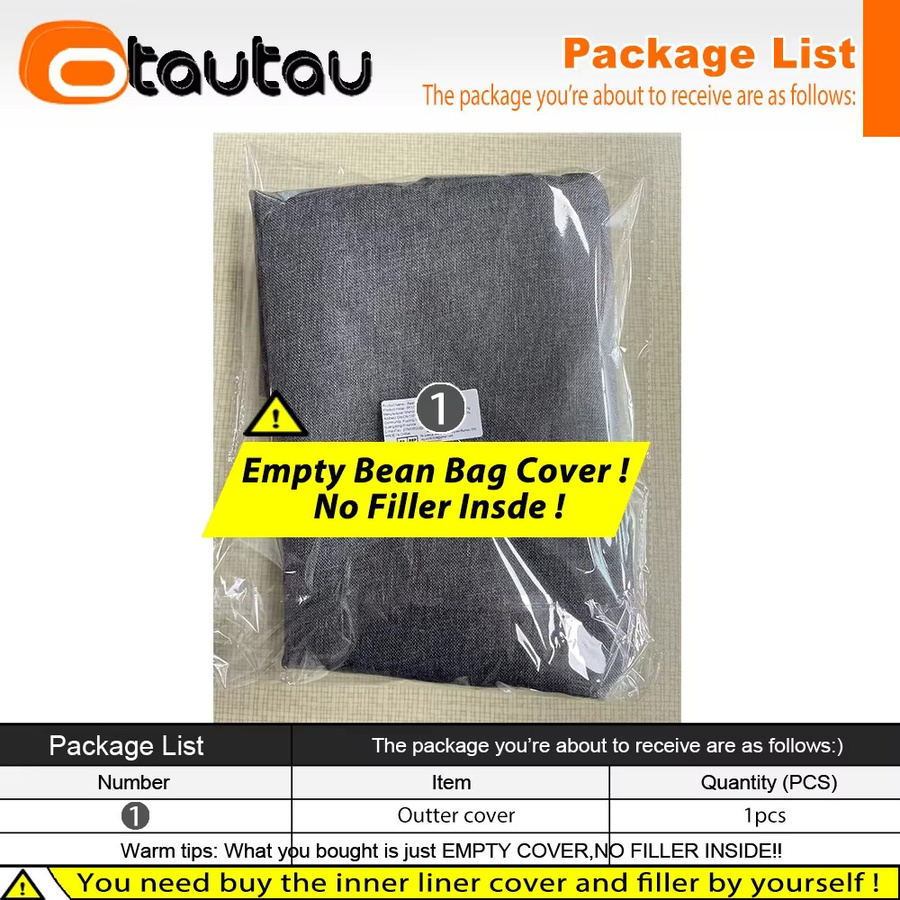 OTAUTAU Outdoor Sitzsackbezug SF396 aus Oxford Polyester in Grau - Bild 2