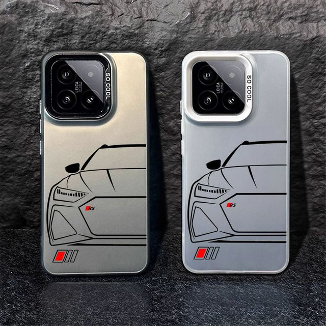 Xiaomi Handyhülle Laser Design aus hartem PC und TPU in Grau für Xiaomi 15 14 13 12 11 Pro Ultra - Bild 1