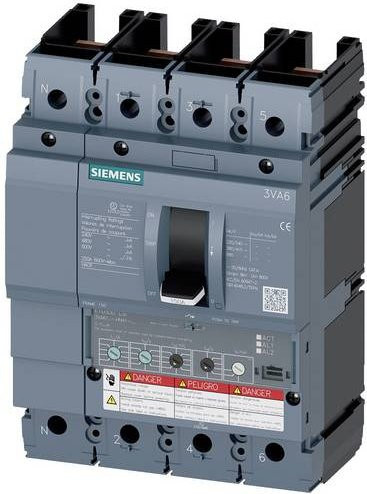 Siemens 3VA6115-7HN41-0AA0 Leistungsschalter in Grau mit einem Einstellbereich von 60 - 150A und einer maximalen Schaltspannung von 600 V/AC - Bild 1