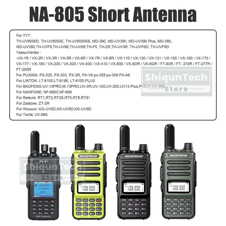 Nagoya NA-805 Mini Dual Band Antenne mit SMA-Stecker in Schwarz für Walkie Talkies wie TH-UV8000D, MD-UV390 Plus und MD-UV380 - Bild 6