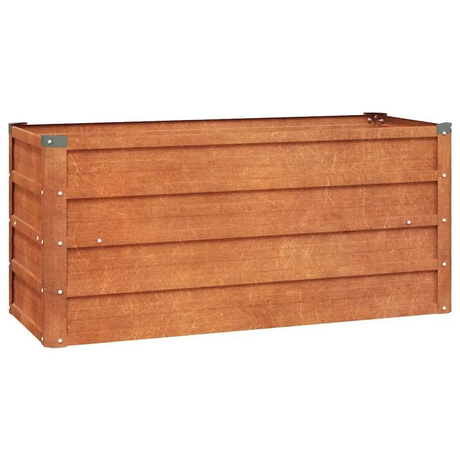 DELUKE Hochbeet ISAK aus Cortenstahl in Braun-antik, unten offen, B/T/H: 100 x 40 x 45 cm - Bild 2
