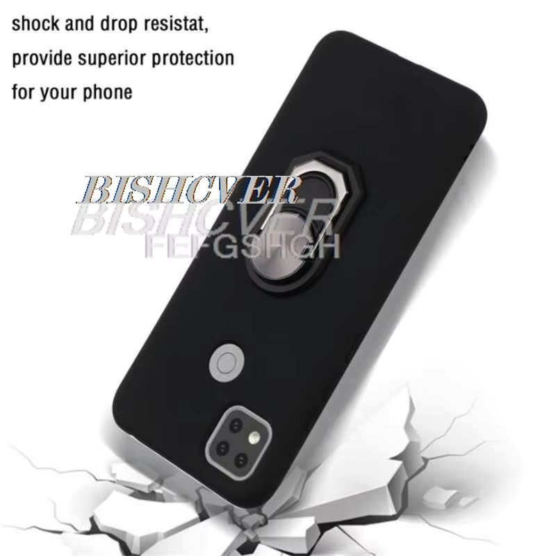 Cubot KingKong ES3 Smartphone Schutzhülle aus weichem Silikon mit Ringhalterung in Transparent und Schwarz - Bild 2