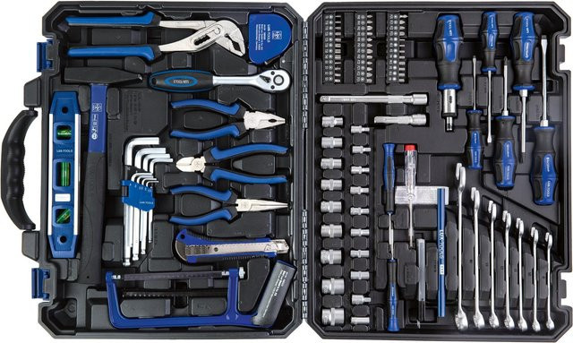 LUX-TOOLS Werkzeugkoffer 108-teilig in Schwarz-Blau aus Kunststoff - Bild 1