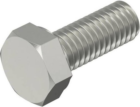 OBO Bettermann Sechskantschraube DIN933 M12x30 aus rostfreiem Edelstahl A4-80, Farbe: Silber, 50 Stück - Bild 1