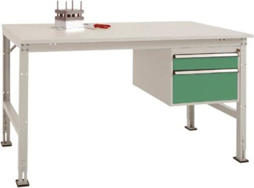 Manuflex AU5567.6011 Universal Komplett-Arbeitstisch mit Kunststoff-Platte, höhenverstellbar, B/T/H: 150 x 80 x 76-87 cm - Bild 1