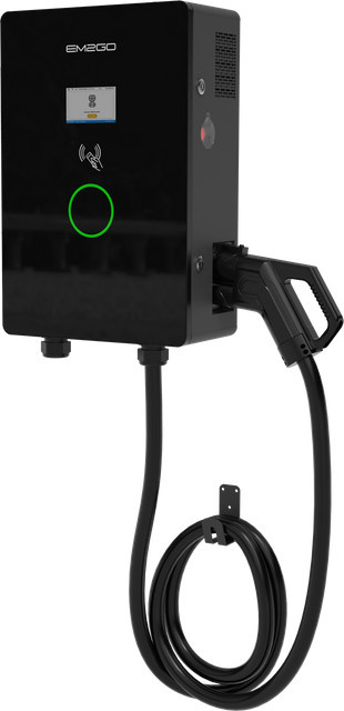 EM2GO DC EV Wallbox 40kW in Schwarz mit Wi-Fi und Cellular - Bild 1