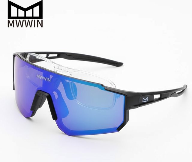 MWWIN Sportsonnenbrille, winddicht, UV-Schutz, Kunststoff - Bild 1