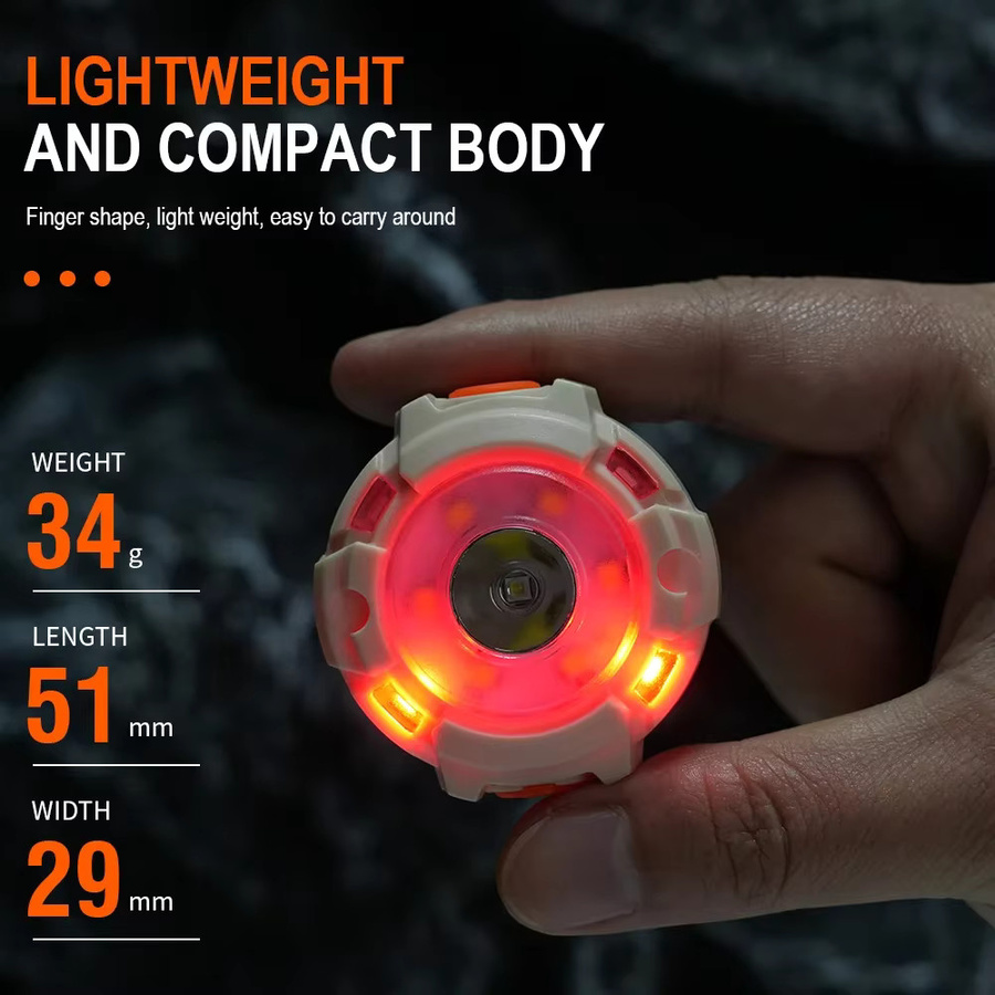 BORUiT Kappenclip-LED-Stirnlampe Typ C mit 300 Lumen, wiederaufladbar, integrierter 500-mAh-Scheinwerfer, wasserdicht für Outdoor und Camping - Bild 3