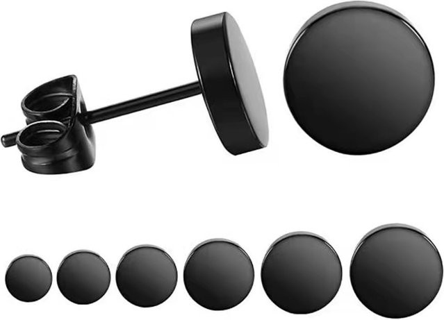 mling Ohrstecker Edelstahl, Schwarz, Unisex - Bild 1