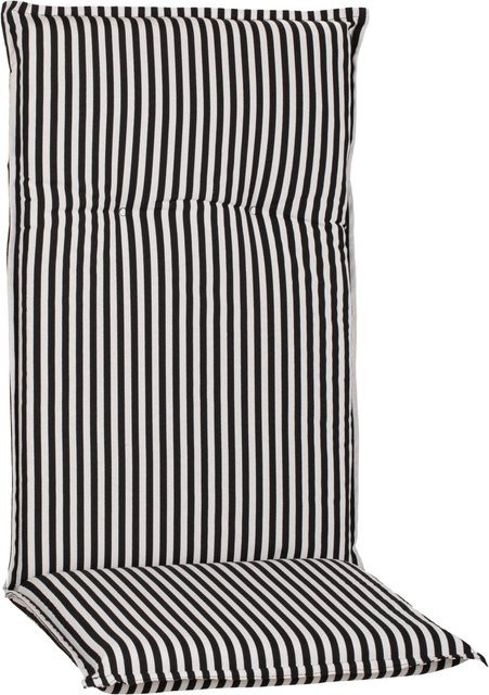 BEO Stuhlauflage Turin schwarz/weiß B/L: 46 x 171 cm - Bild 1