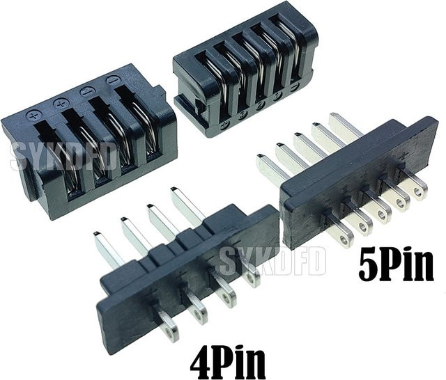 SYKDFD DC Power Entladestecker für E-Bike Hailong Teile, 4-Pins oder 5-Pins, Männlich oder Weiblich, Schwarz - Bild 1