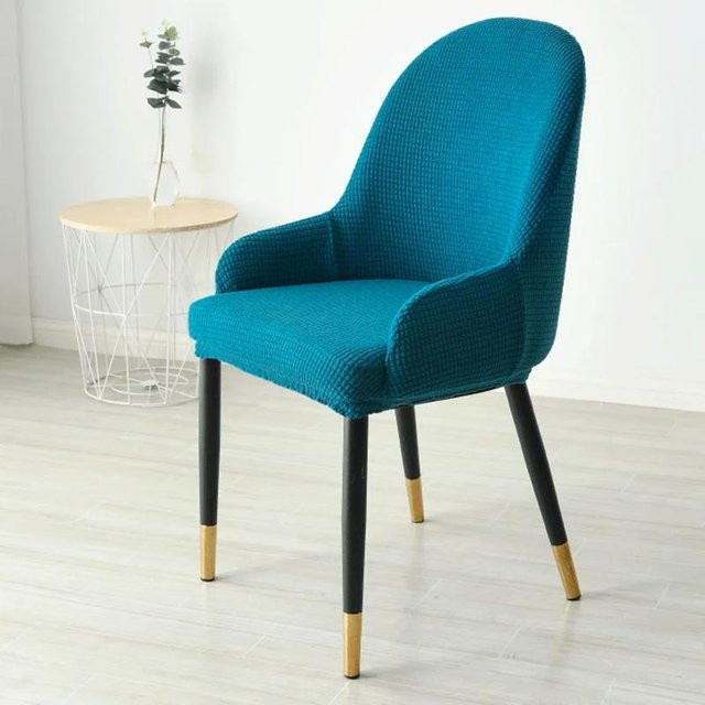Bestbags Esszimmerstuhlbezug für gebogene Stühle und Ohrensessel, Farbe: Türkis - Bild 1