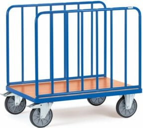 Fetra Längswandwagen 2573 in Blau mit TPE-Reifen und 600kg Tragkraft - Bild 1