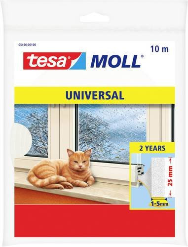 tesamoll Universal Dichtband von tesa in Weiß, selbstkleidendes Schaumstoffband, Länge: 10 m, Breite: 2,5 cm - Bild 1