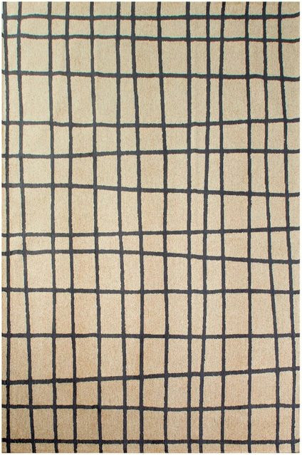 Lola&Moi Teppich Creamy Black Silber mit geometrischem Design, B/T: 140 x 200 cm - Bild 1