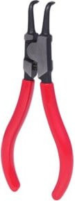 KS Tools Seegeringzange für Außensicherungsringe, abgewinkelt, Chrome Vanadium, Rot, Länge: 130 mm - Bild 1