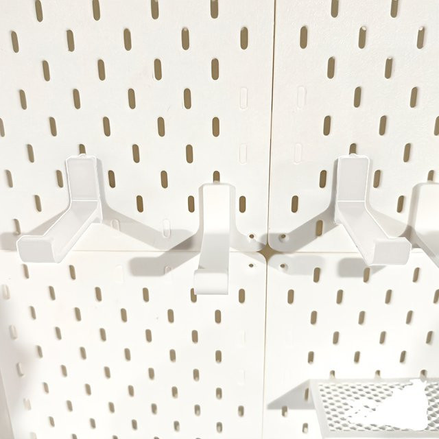 2 Stück Wandhaken für IKEA SKADIS in Weiß zur Aufbewahrung von Werkzeug und Utensilien - Bild 1