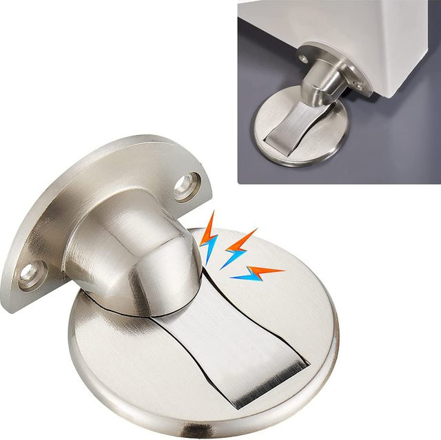 TFAAI Magnetischer Türstopper in Silber für die Bodenmontage als unsichtbarer Wandschutz - Bild 1