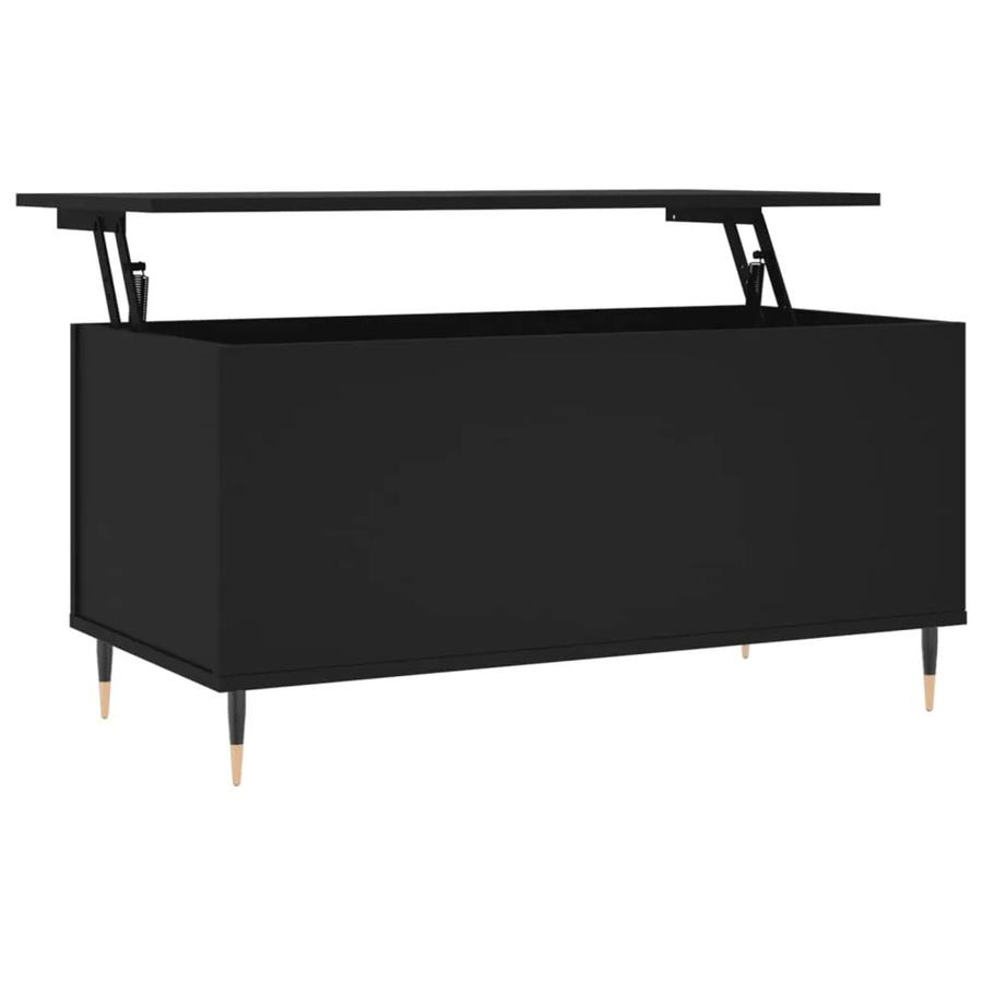 vidaXL Couchtisch Schwarz Modern mit Lift-up Top aus Holzwerkstoff und Metall B/T/H: 90 x 44,5 x 45 cm - Bild 2