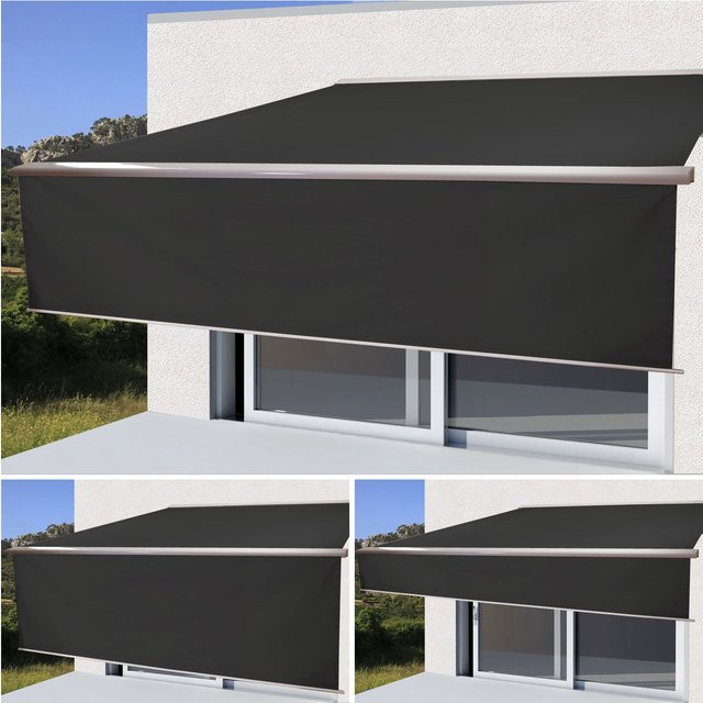 Elektrische Vollkassetten-Markise MCW H124 mit ausfahrbarem Volant, Farbe: Anthrazit, B x H x T: 4,5 x 3 m - Bild 1