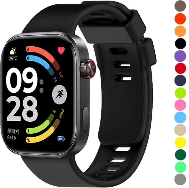 Xiaomi Uhrenarmband, Silikon, Schwarz - Bild 1