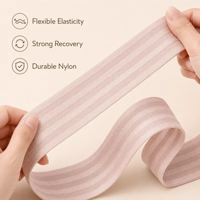 Deepeel Nylon-Elastikband in Multicolour, weiches Stretchband für Rockbund und DIY-Nähzubehör, Breite: 50 mm - Bild 4